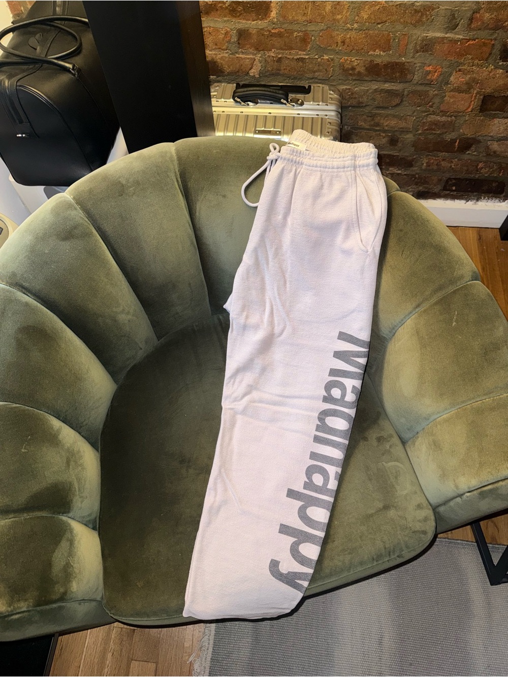 Madhappy Men's Pale Pink Logo Joggers